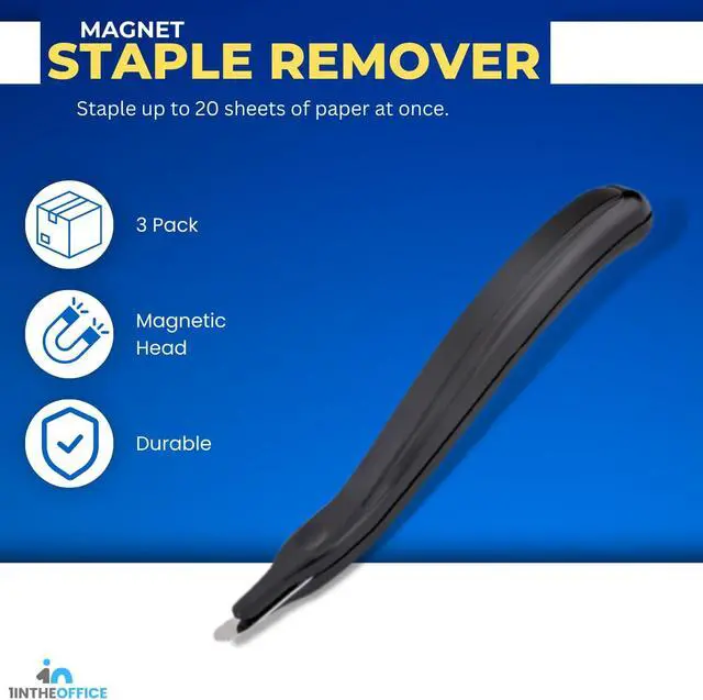 Alt view image 2 of 7 - 1InTheOffice Staple Remover Tool, Magnetic Staple Remover Stick, Easy Staple Puller Stick, "3 Pack "