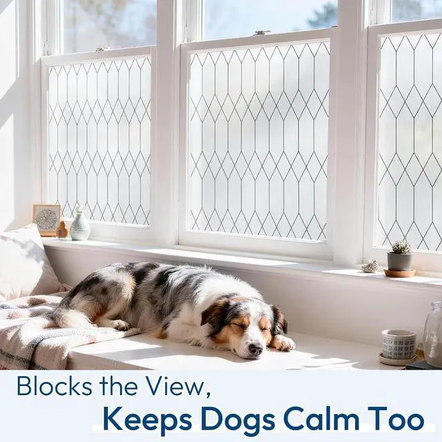 Alt view image 3 of 7 - rabbitgoo Moroccan Pattern Static Cling Window Privacy Film, 17.5" x 78.7" | Decorative No Glue Removable, Anti-UV Heat Control, for Bathroom Home Office Glass Door