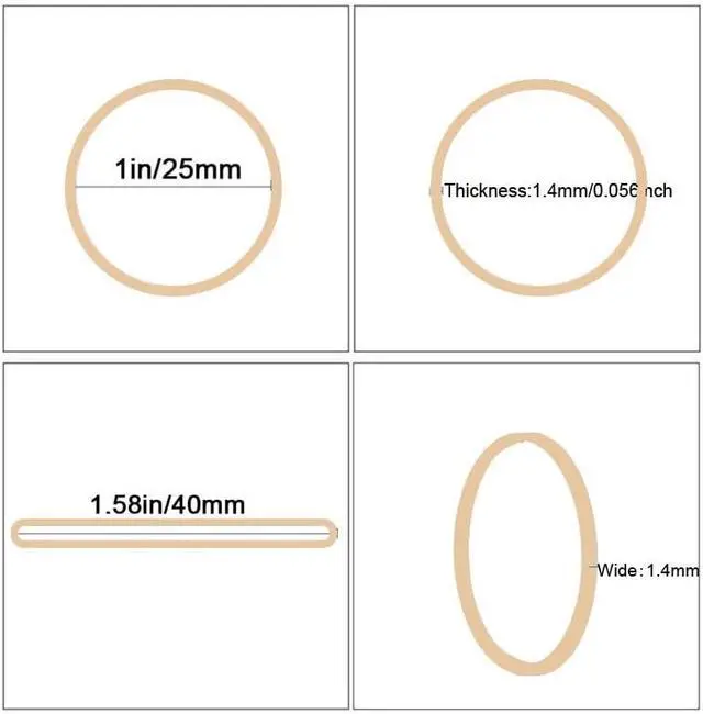 Alt view image 2 of 6 - AIWOQI Rubber Bands Size 10 Beige 760pcs 1in #10 Small Elastic Rubber Band | Strong Heavy Duty Elastic Rubber Bands for Office Supplies