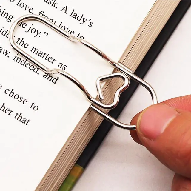 Alt view image 3 of 6 - 12 Pcs Cute Pen Holder Clips for Notebook, Paperclip Pen Holder | Heart Planner Accessories for Planners and Journals, Fits Pens Under 0.5 Inch