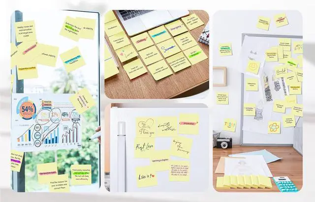 Alt view image 7 of 7 - (18 Pads) Sticky Notes 3 x 3 in, Yellow Self-Stick Pads, Strong Adhesive | School Supplies and Oce Supplies, Easy to Post for Home, Office, Notebook, Clean Removal