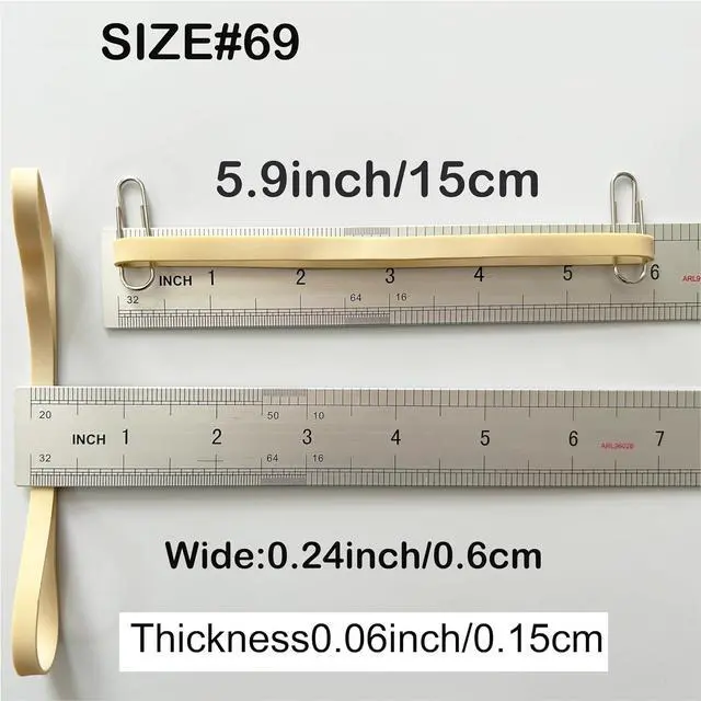 Alt view image 2 of 6 - AIWOQI Rubber Bands 65Pcs Size 69 Big Long Elastic Rubber Band Large 5.9in | Beige Rubber Bands for Office Supplies File Folders Litter Box (5.9" x 0.24")