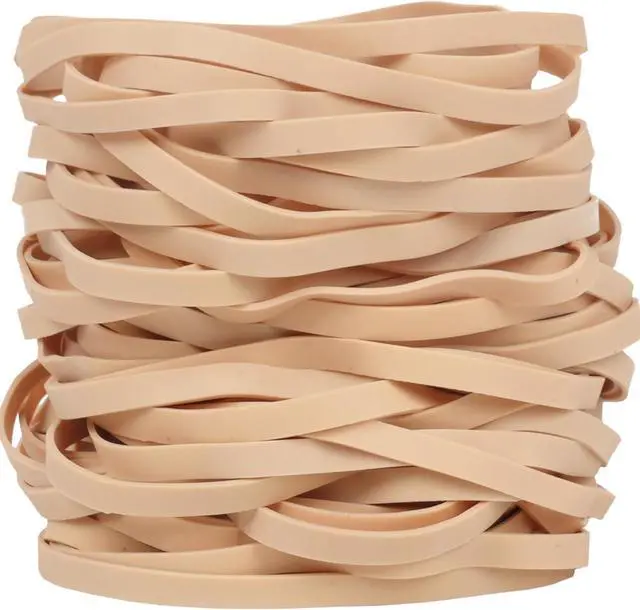 Alt view image 4 of 6 - AIWOQI Rubber Bands 65Pcs Size 69 Big Long Elastic Rubber Band Large 5.9in | Beige Rubber Bands for Office Supplies File Folders Litter Box (5.9" x 0.24")