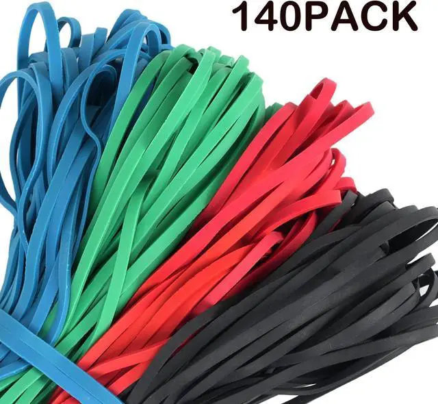 Alt view image 2 of 6 - AIWOQI Rubber Bands Size 117B 140pcs Large Heavy Duty Big Rubber Band | Elastic Bands for Office Supplies File Folders Garbage Can Bands Trash Can Rubber Bands Fits 8-33 Gallon