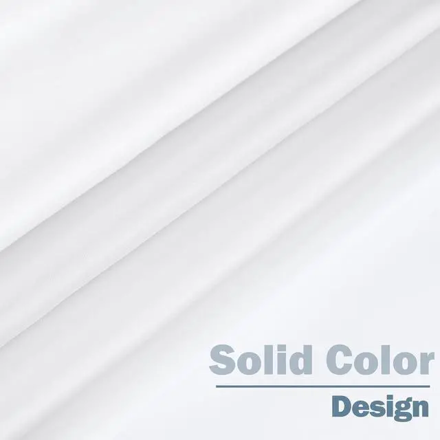 Alt view image 5 of 7 - UFRIDAY White Shower Curtain 72 x 72 inch, Hotel Fabric Machine Washable Shower Curtain Liner Waterproof Repellent Modern Home Bath Curtain