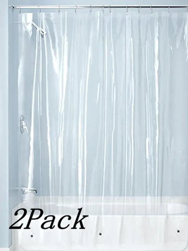 Main image of Ghooss PEVA 4G Shower Curtain Liner (Pack of 2),Bathroom Liner,72 Inch by 72 Inch - Clear