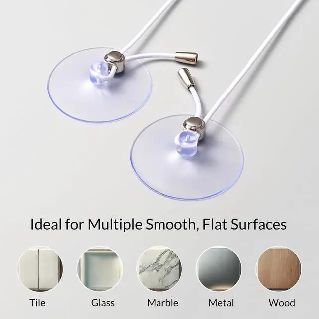 Alt view image 5 of 6 - Innovative Anti-Cling Shower Curtain Rope Cling-Free, Comfort for Shower Curtain & Liner, Quick Setup, Compact Storage, Ideal for Standard Showers, White