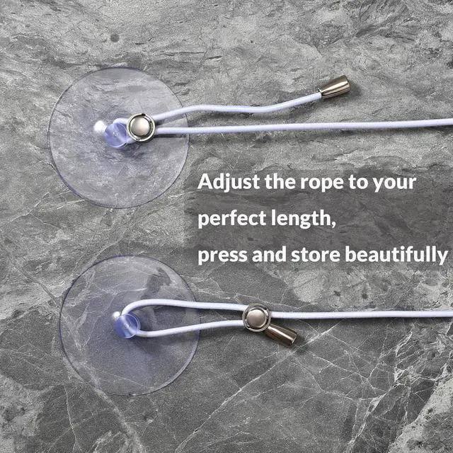 Alt view image 6 of 6 - Innovative Anti-Cling Shower Curtain Rope Cling-Free, Comfort for Shower Curtain & Liner, Quick Setup, Compact Storage, Ideal for Standard Showers, White