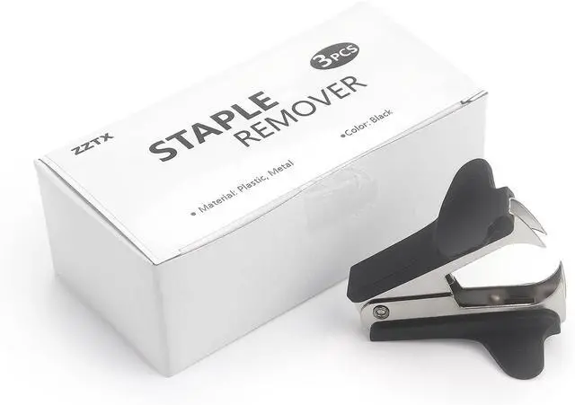 Alt view image 4 of 4 - ZZTX 3 Pack Staple Remover Black | Easy removal, No paper tear, Durable & sturdy, Jaw type