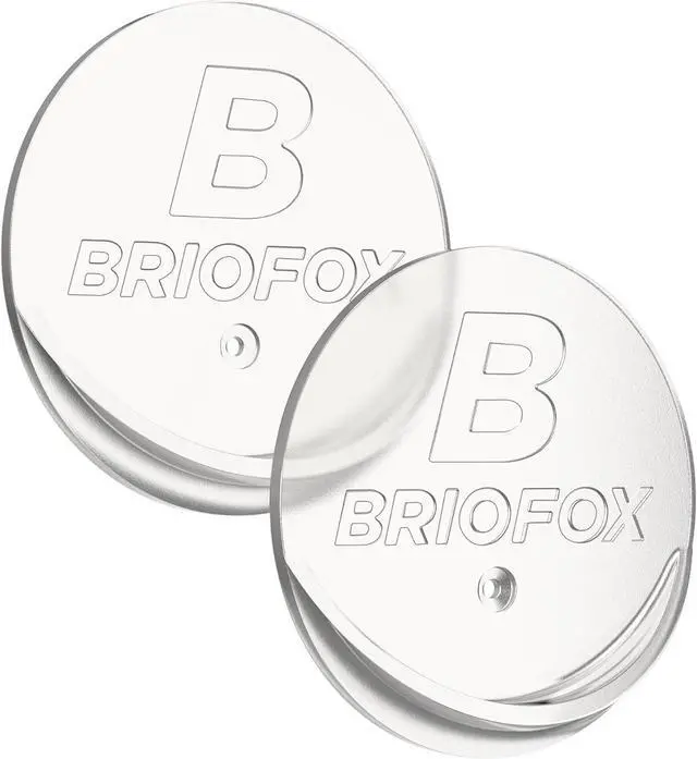 Main image of BRIOFOX Shower Curtain Rod Holder 3M Adhesive | Heat Resistant | Waterproof | Max Load 60 lbs Shower Rod Retainer for Wall, 2 Pack, Transparent (Rod Not Included)