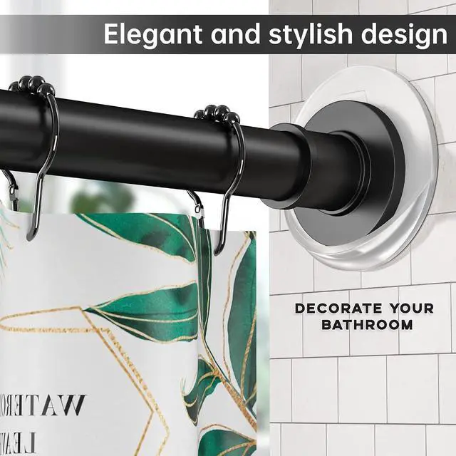 Alt view image 4 of 7 - BRIOFOX Shower Curtain Rod Holder 3M Adhesive | Heat Resistant | Waterproof | Max Load 60 lbs Shower Rod Retainer for Wall, 2 Pack, Transparent (Rod Not Included)