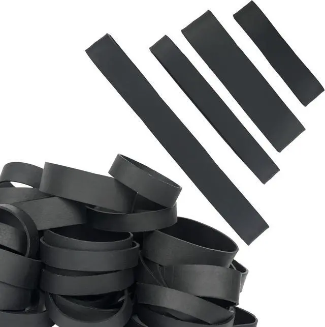 Alt view image 3 of 6 - Rubber Bands Assorted Sizes Mixed Elastic Bands Size82,size94,size84#105 | 50pcs Wide Black Tactical Rubber Bands for Survival Office Supply