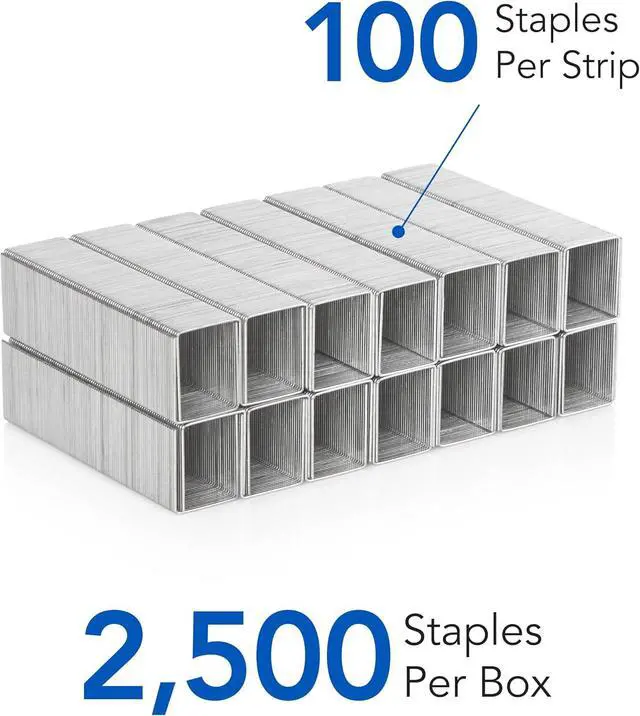Alt view image 4 of 5 - Swingline Staples, Heavy Duty, 5/8" Length, 20-120 Sheet Capacity, 100/Strip, 2500/Box, 1 Pack, Light Touch (90009)