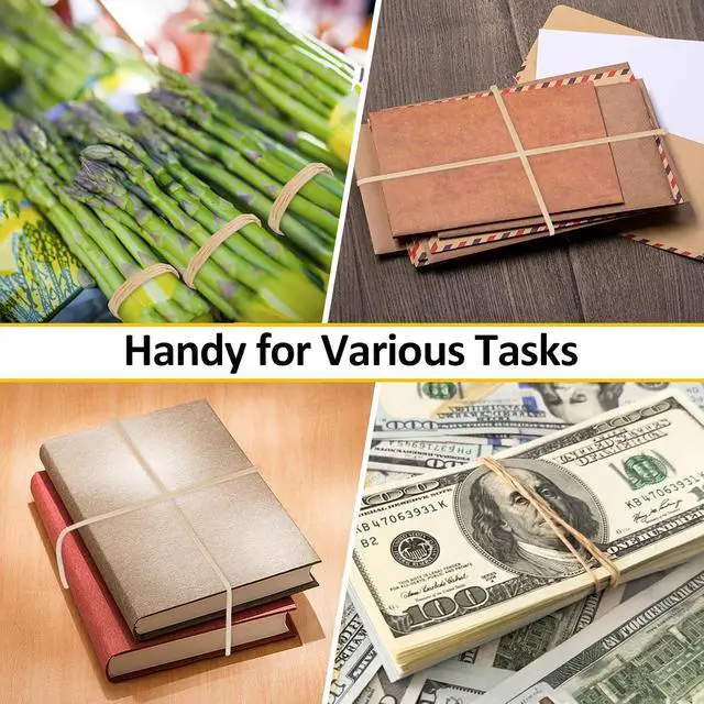 Alt view image 7 of 7 - 700 Pcs Size 16 Elastic Rubber Bands Office Supplies, Rubberbands, Brown | Reusable, High Stretch, Bundle Tie Dye, Money, File Folders, Furniture, Home Package, DIY Crafts, Hair, Multipurpose