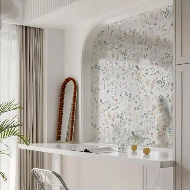 Alt view image 6 of 7 - Dimoon 17.3" x 78.7" Window Privacy Film Stained Glass Floral Film for Home Rainbow Effect See Out Decorative Frosted Static Cling Stickers Kitchen Bathroom