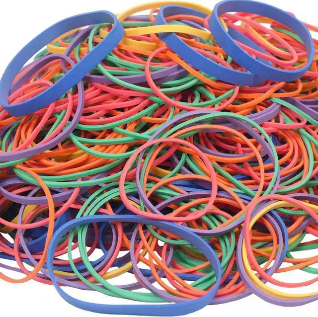 Main image of AIWOQI Rubber Bands Assorted Sizes 16,Size18,Size19,Size32,Size33 Size64 | Multicolor Strong Thick Wide Elastic Rubber Bands for Office Supplies School Home