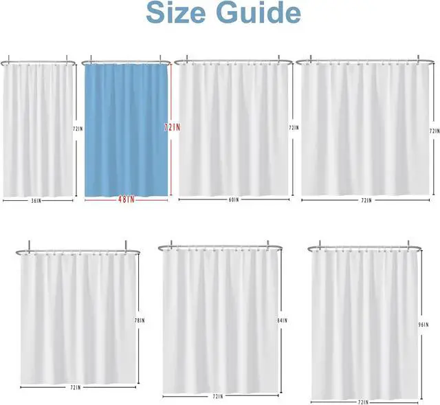 Alt view image 7 of 7 - Baocicoo Striped Shower Curtain for Bathroom Minimalism Style Shower Curtain Set Black and White Stripes Shower Curtains Dormitory Cubicle Waterproof Fabric Shower Curtain with Hooks 48x72 Inches