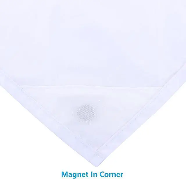 Alt view image 6 of 7 - Fabric Bathroom Shower Curtain Liner,Waterproof Polyester Liner with Grommets and Magnets for Bathroom,Bathtub,Hotel,54 x 78 Inches,White
