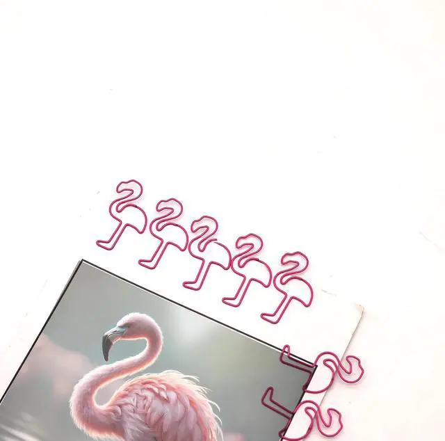 Alt view image 5 of 6 - 60 Pcs Cute Flamingo Paper Clips, Flamingo Gifts for Women | Office Supplies Desk Accessories, Cute Stationery for Teachers Students Coworkers