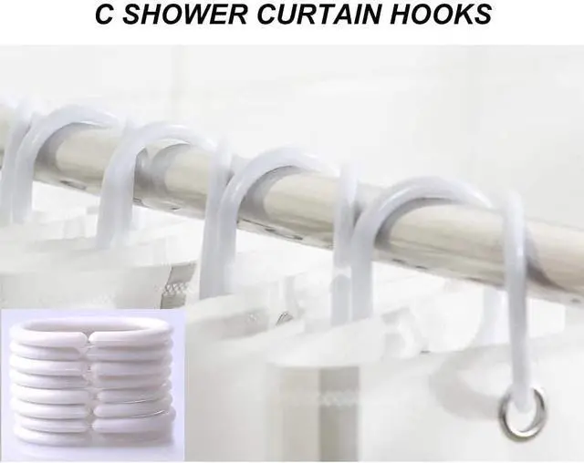 Alt view image 4 of 4 - meioro Shower Curtain Eco-Friendly Waterproof Bathroom Curtains Ocean Theme Semi Translucent Shower Curtain Liners with Rustproof Grommets(Starfish and Seashells, 47'' x 78'')
