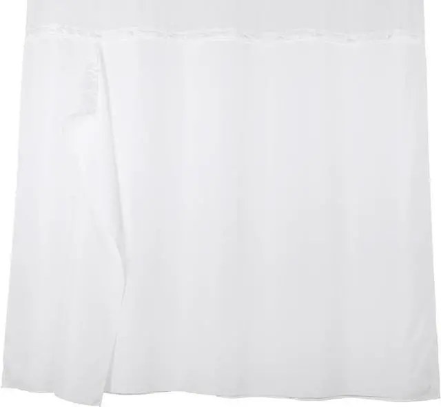 Main image of Shower Curtain Liner with Snaps 70" W x 54" H Waterproof Polyester Fabric Bath Curtain with Magnet White