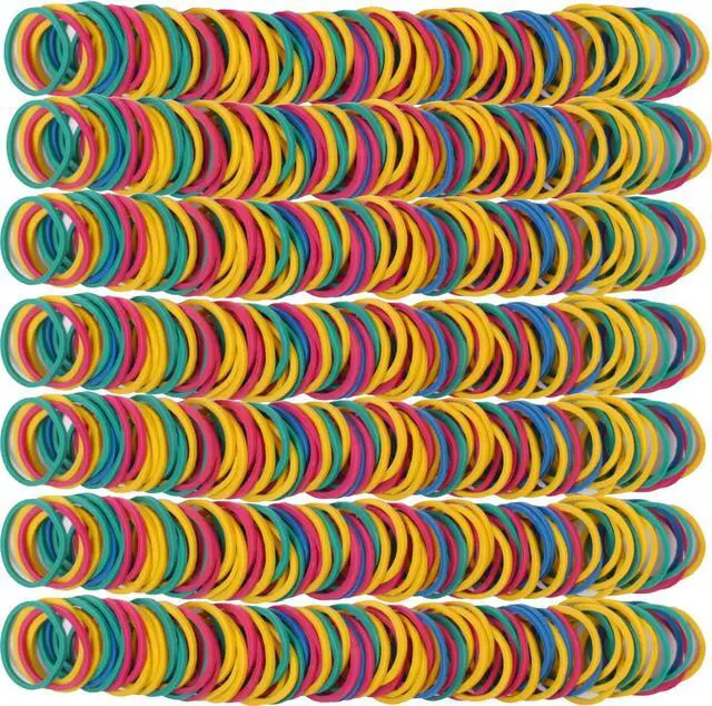 Alt view image 5 of 7 - Foshine Rubber Bands Small Mini Elastic Band Yellow Blue Green Red 1300pcs Rubber Band 1.2inch Office Supplies Home Inside Diameter 0.63in (Multicolour)