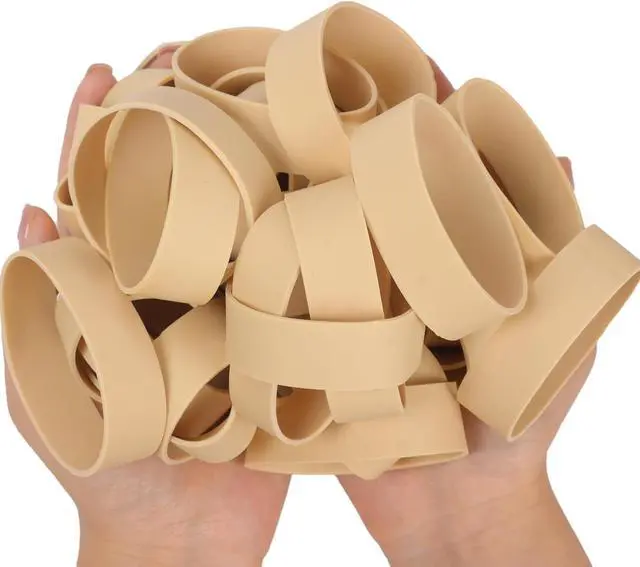 Alt view image 6 of 7 - Rubber Bands Size 94 Tactical Wide Small Rubber Band 35pcs Heavy Duty | Strong Beige Elastic Bands for Office Supplies Survival Camping Biking Fishing #94 (3 1/2" x 3/4")
