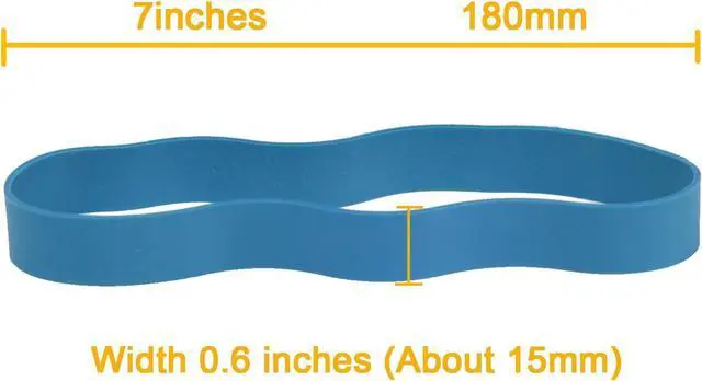 Alt view image 2 of 6 - AIWOQI Rubber Bands Size 107 Heavy Duty Big Wide Long Rubber Band 30pcs | Elastic Bands for Office Supply Trash Can File Folders Litter Box Rubber Bands Blue