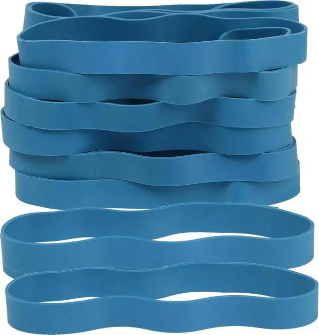 Alt view image 6 of 6 - AIWOQI Rubber Bands Size 107 Heavy Duty Big Wide Long Rubber Band 30pcs | Elastic Bands for Office Supply Trash Can File Folders Litter Box Rubber Bands Blue