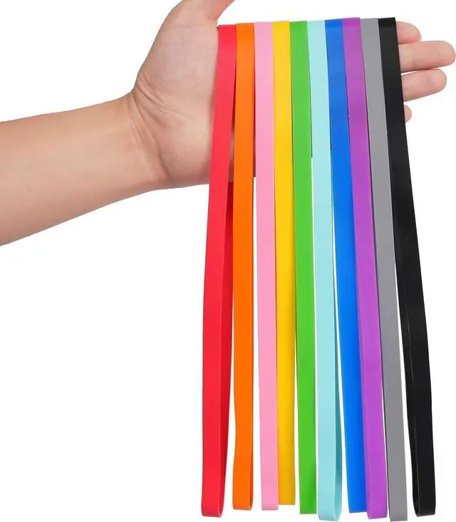 Main image of Rubber Bands Silicone 10 Pcs 12inch Long Big Wide Large Elastic Bands | Rubber band for Notebook Books Cooking Wrapping Rubber Bands Cooking Boxes Wraps Office Supplies