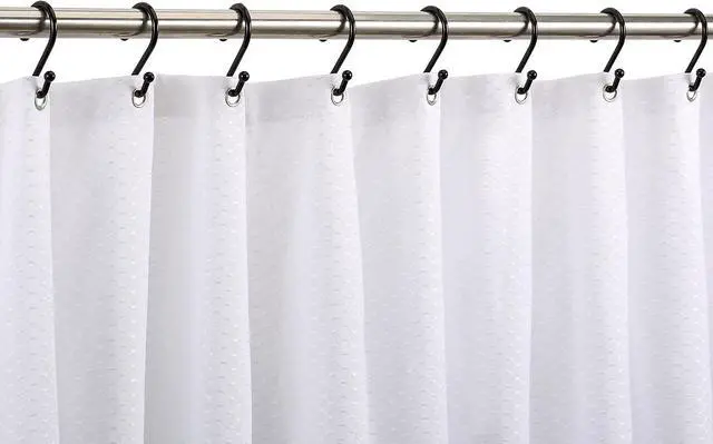 Alt view image 3 of 7 - Metal Shower Curtain Hooks, Rust Proof Shower Curtain Rings, Black Shower Curtain Hooks for Bathroom, S Shaped Decorative Shower Hooks Hangers for Shower Curtain Rod,Set of 12