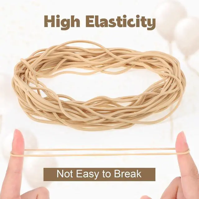 Alt view image 3 of 6 - 280 Pcs Long Rubber Bands, Size #117A, 7 Inch Large Elastic Bands | 0.5 lb Pack, Stretchy Hold, for Office Supplies, Trash Cans, File Folders, Birthday, Shower Decorations, Home, School, Crafts
