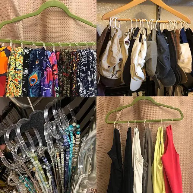 Alt view image 7 of 7 - Plastic Shower Curtain Hooks White Curtain C Rings for Bathroom Shower Rod Window Curtains Hook Hanger | Plastic Shower Curtain Hooks C Shape Rings for Bathroom Shower Rod Window Curtains Hanger