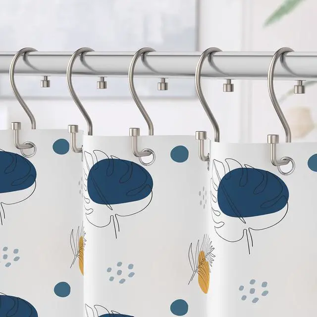 Alt view image 5 of 7 - Goowin Shower Curtain Hooks, 12 Pcs S Shape Shower Curtain Rings, Black Shower Curtain Rings Rust Proof, Multi-Functional Shower Hooks for Shower Curtain, Clothing, Towels (Matte Nickel)