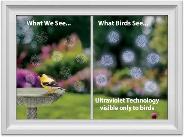 Alt view image 3 of 6 - WindowAlert Performance Series Modern Dots Anti-Collision Decal - UV-Reflective Window Decal to Protect Wild Birds from Glass Collisions - Made in the USA