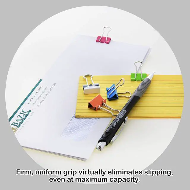 Alt view image 5 of 7 - BAZIC Products Small 3/4" (19mm) Assorted Color Binder Clip (20/Pack), 263 | assorted color binder clips, clamp paper stacks tight and hold without staples or folds