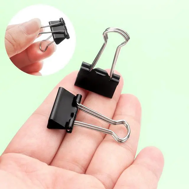 Alt view image 4 of 7 - ZZTX 36 Pack Binder Clips 0.7 Inches Black | Paper Clamps Clips, Durable steel, Rust-resistant, Strong spring