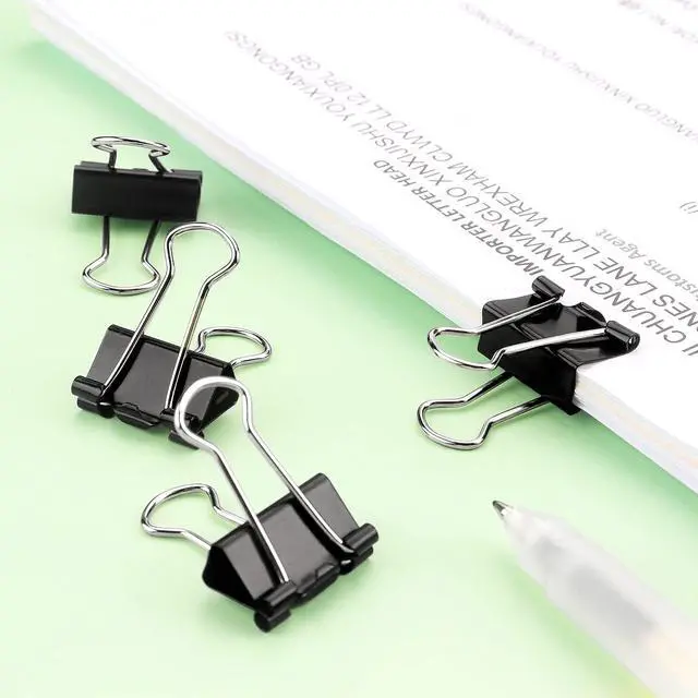 Alt view image 6 of 7 - ZZTX 36 Pack Binder Clips 0.7 Inches Black | Paper Clamps Clips, Durable steel, Rust-resistant, Strong spring