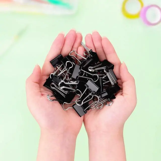 Alt view image 5 of 7 - ZZTX 36 Pack Binder Clips 0.7 Inches Black | Paper Clamps Clips, Durable steel, Rust-resistant, Strong spring
