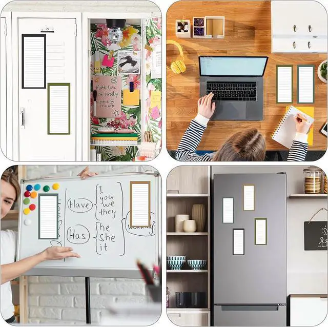 Alt view image 7 of 7 - FLIPPED 4 Pack Magnetic Notepads for Refrigerator, Notepad Grocery List Large Magnet Pad for Fridge,Full Magnet Back Design Magnetic Memo Pads for Grocery List, Shopping List, to-Do List(200 Sheets)