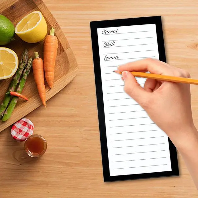 Alt view image 4 of 7 - FLIPPED 4 Pack Magnetic Notepads for Refrigerator, Notepad Grocery List Large Magnet Pad for Fridge,Full Magnet Back Design Magnetic Memo Pads for Grocery List, Shopping List, to-Do List(200 Sheets)