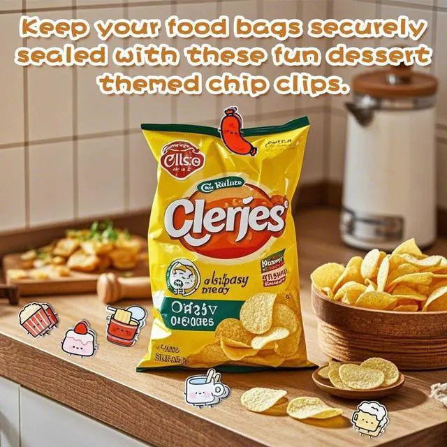 Alt view image 4 of 7 - 9PCS Cute Chip Clips, Dessert Shaped Bag Clips Kitchen Snack Bag Sealer | Airtight Seal, Food Storage, Funny Kitchen Clips for Bags, Snack Bag Clips