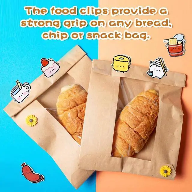 Alt view image 5 of 7 - 9PCS Cute Chip Clips, Dessert Shaped Bag Clips Kitchen Snack Bag Sealer | Airtight Seal, Food Storage, Funny Kitchen Clips for Bags, Snack Bag Clips