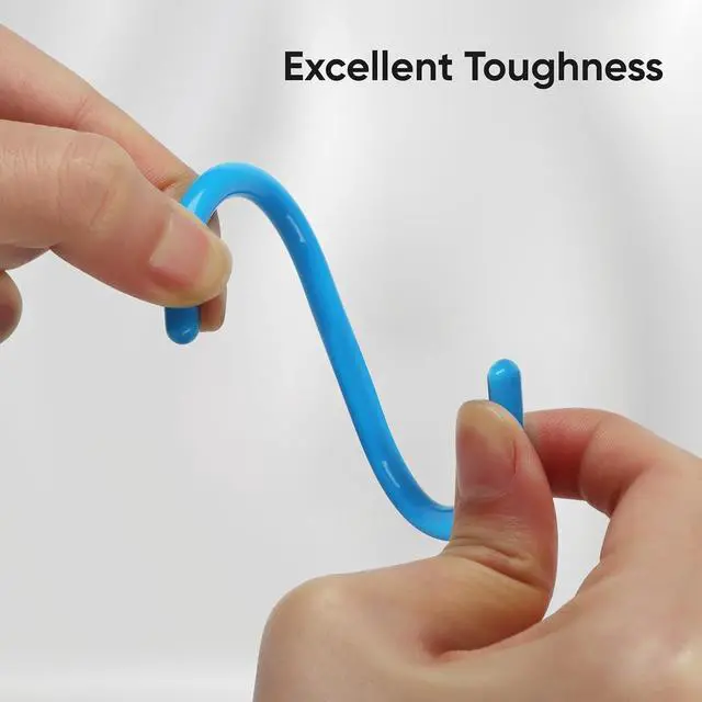 Alt view image 6 of 7 - Premium Plastic Shower Curtain Rings Shower Curtain Hooks Gliding on Standard Shower Rods Easy Snap Closure (C-Shape,Rainbow,24Pcs)