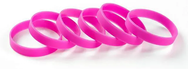 Alt view image 2 of 6 - Wholesale 6pcs/pack Rubber Bracelets Silicone Wristbands for Men,Women&Teens for Party Favors,Events,Sports,Classroom Funny,Training and Office- Purple 7"