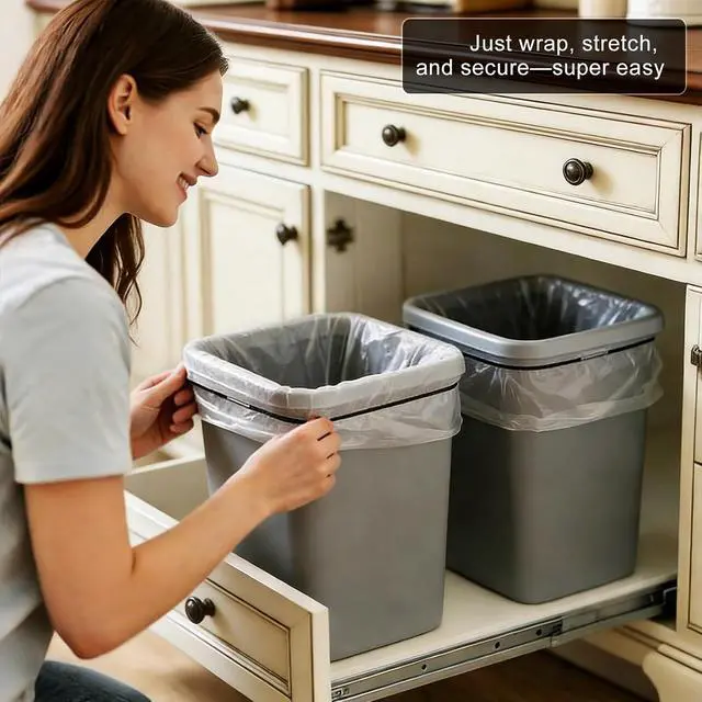 Alt view image 3 of 7 - Trash Can Rubber Bands 3pcs, Garbage Can Rubber Bands, Trash Can Bag Holder | Fits 13-30 Gallon Trash, High Elastic Trash Bag Holder Bands for Kitchen Office Garage, Secure Garbage Bags in Place