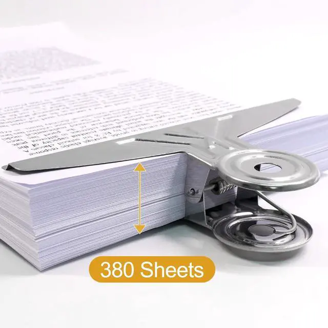 Alt view image 5 of 7 - Coideal Extra Large Bulldog Clips - 2 PCS 20cm Jumbo Stainless Steel XL Bull Binder Paper Clip Clamps for Office (Sliver, 7 7/8 Inch)