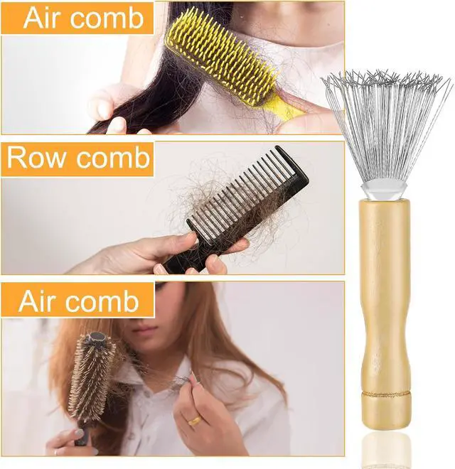 Alt view image 4 of 7 - Nogeqi 4pcs Hair Brush Cleaning Tool, Brush Cleaner Tool, Comb Cleaner, Hairbrush Cleaner Metal Wire Hairbrush Cleaning Tool for Home And Salon Use (4 Style)