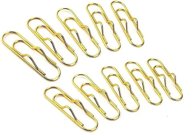 Main image of 10Pcs Gold Metal Pen Clips, Multi Function Pen Holder Clips Bookmarks for Notebooks, Paper Clip Stationery Tool, Pencil Holders