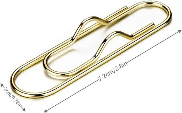 Alt view image 2 of 6 - 10Pcs Gold Metal Pen Clips, Multi Function Pen Holder Clips Bookmarks for Notebooks, Paper Clip Stationery Tool, Pencil Holders